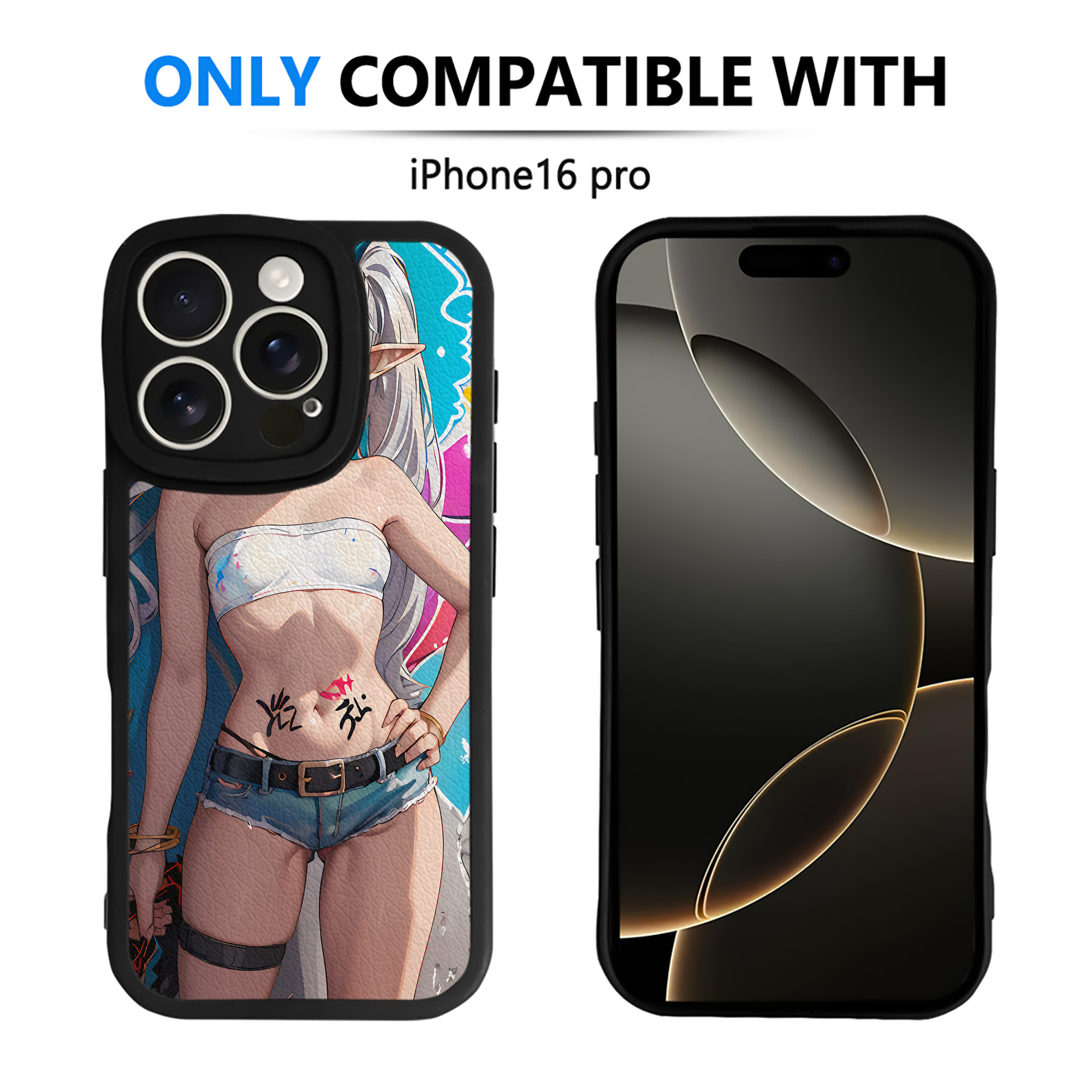 （画像用） 葬送のフリーレン Frieren 【iPhone 16シリーズ対応】シリコンスマホケース（レザー調） 材質：シリコン
